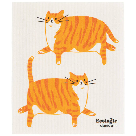Ginger Cat Swedish Dishcloth | Ecologie