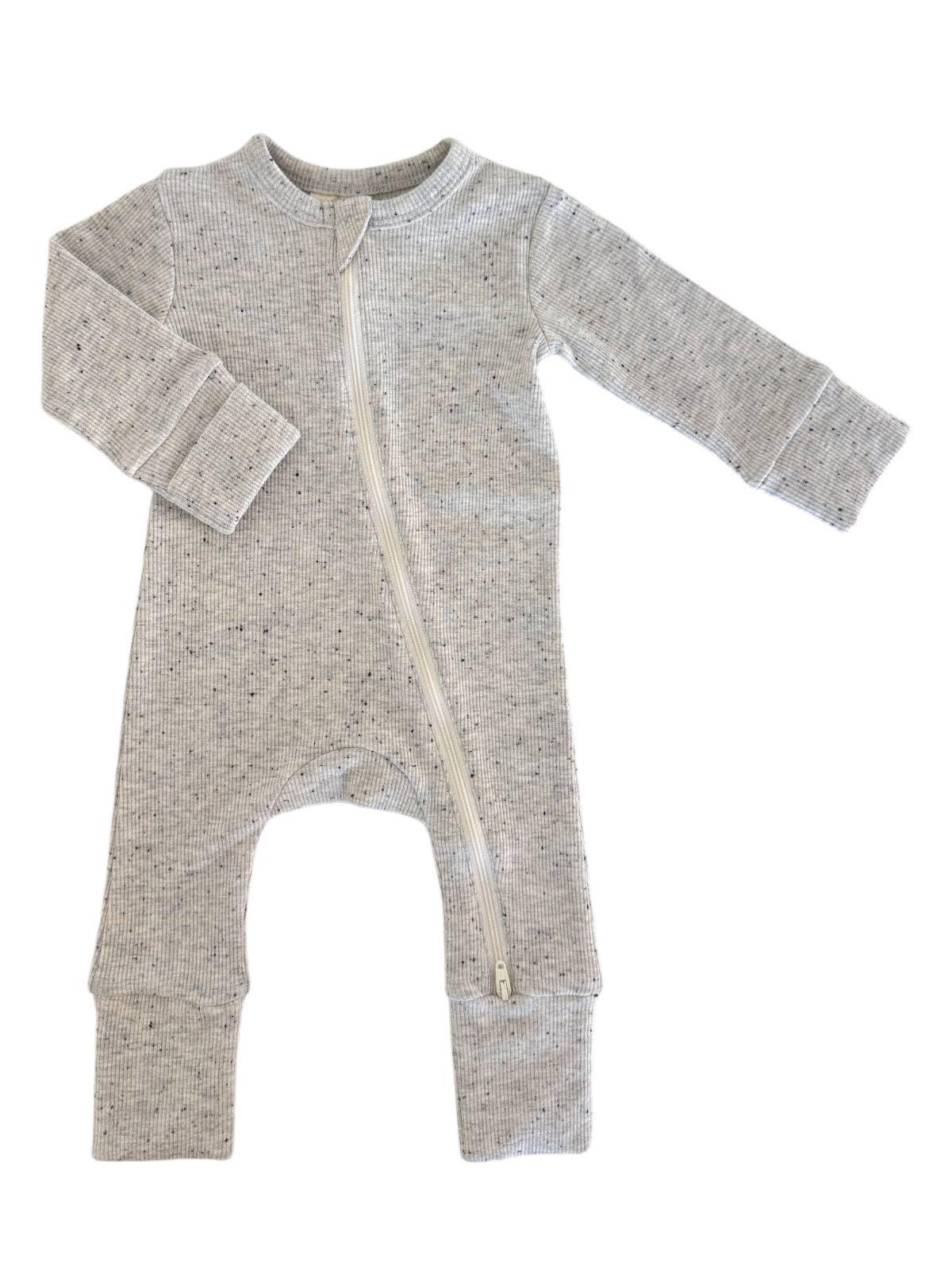 Heather Speckle Zip Romper | Siix Collection