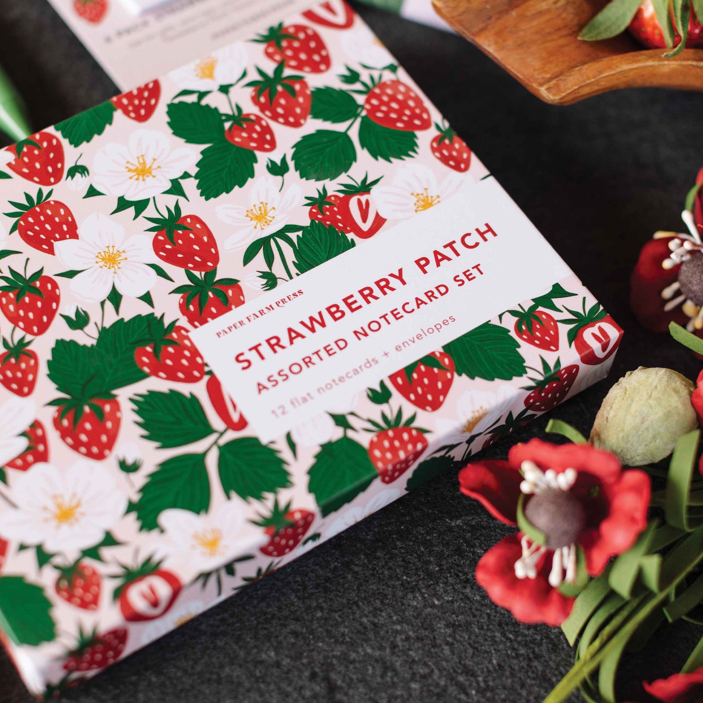 Strawberry Patch Notecard Set | Paper Farm Press