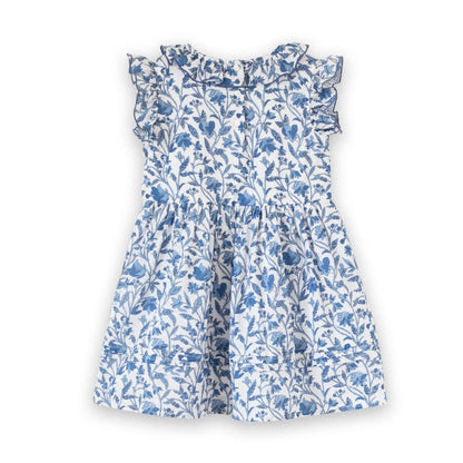 Ana Dress with Ruffles - Vintage Blue | Beet World