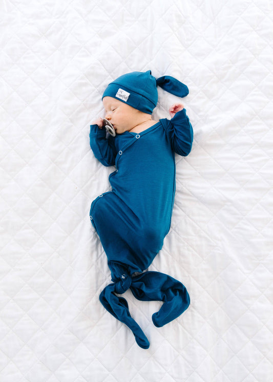 River Newborn Knotted Gown | Copper Pearl