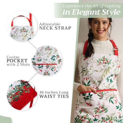 Noel Cotton Apron | Maison d'Hermine