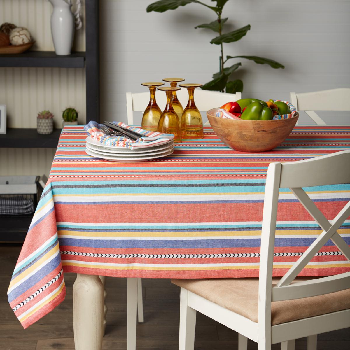 Verano Stripe Tablecloth | DII
