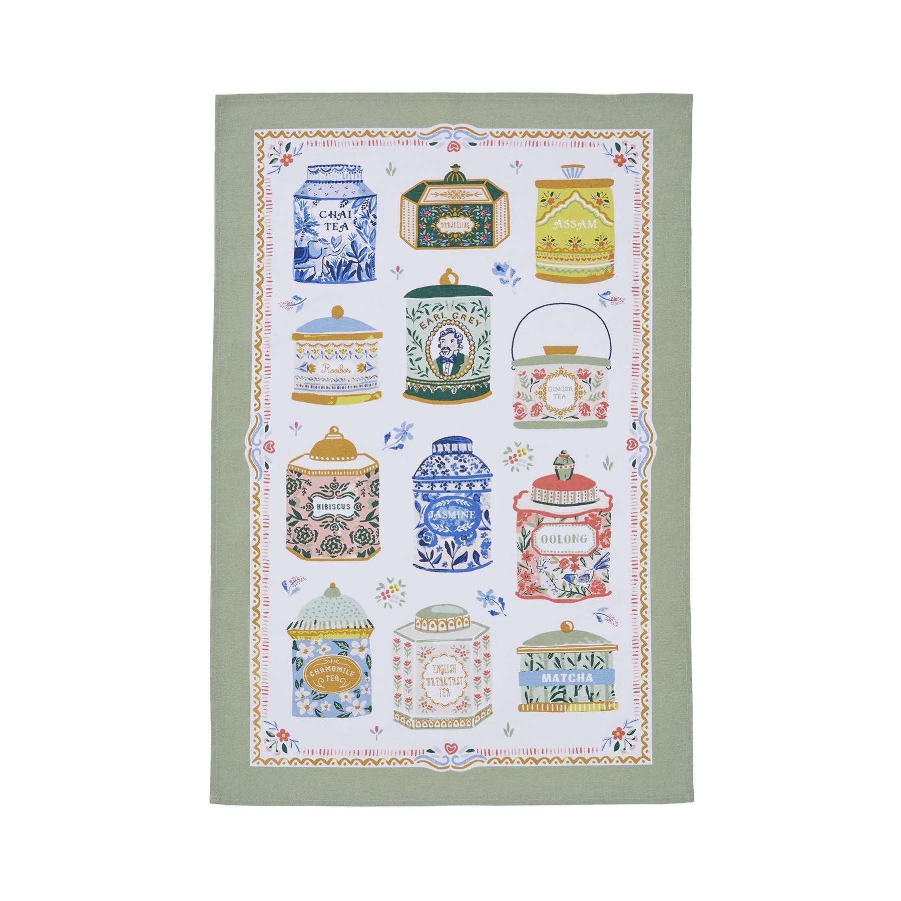 Printed Cotton Tea Towel (Various Prints) | Ulster Weavers