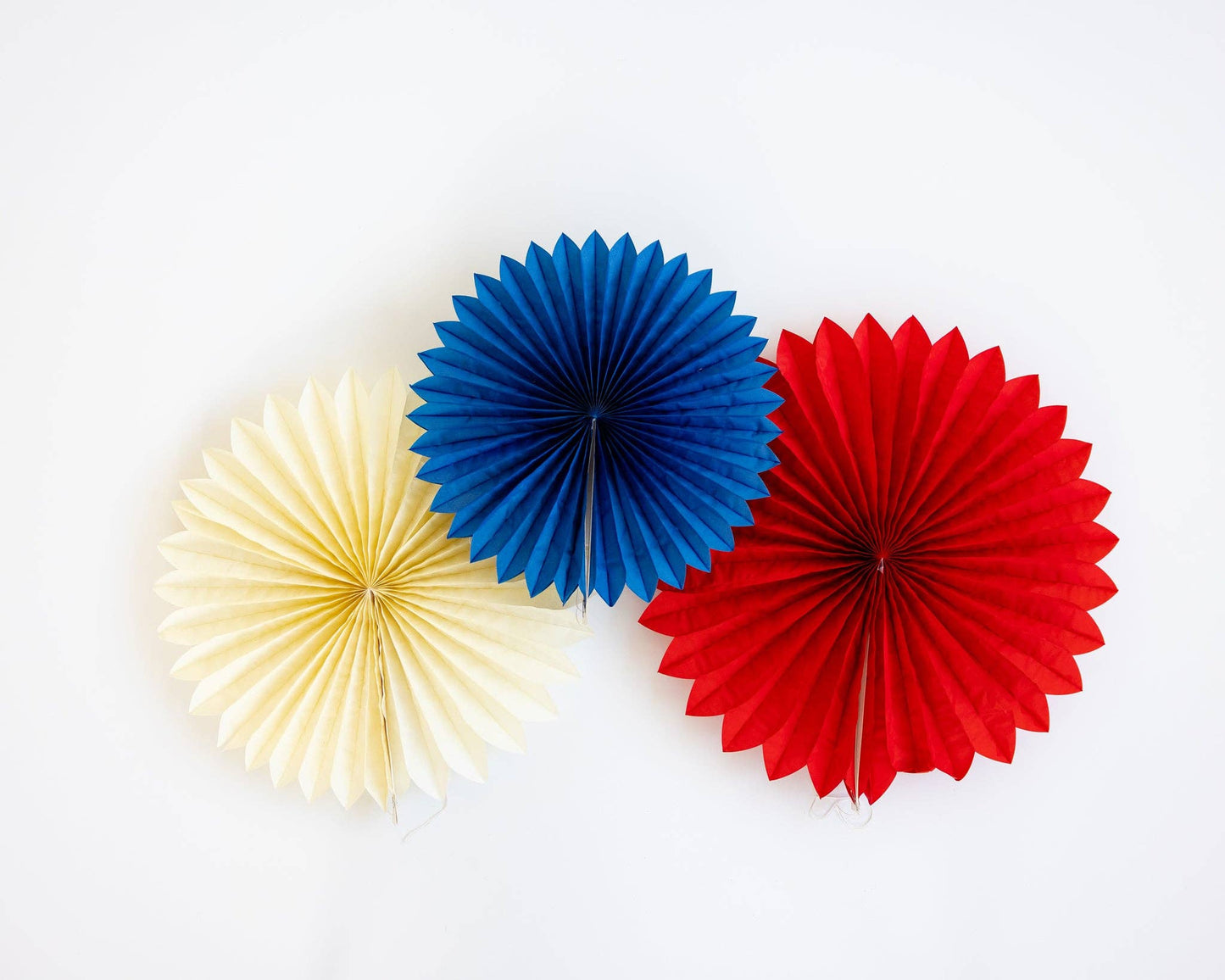 Red White and Blue Tissue Party Fans | My Mind's Eye
