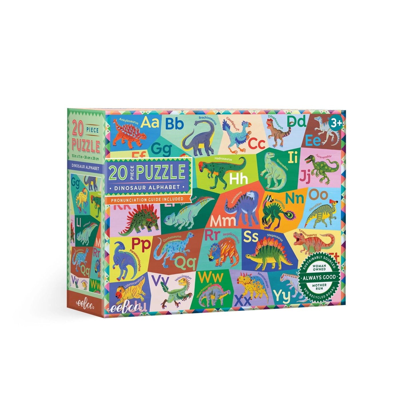 Dinosaur Alphabet Puzzle - 20 Piece | Eeboo