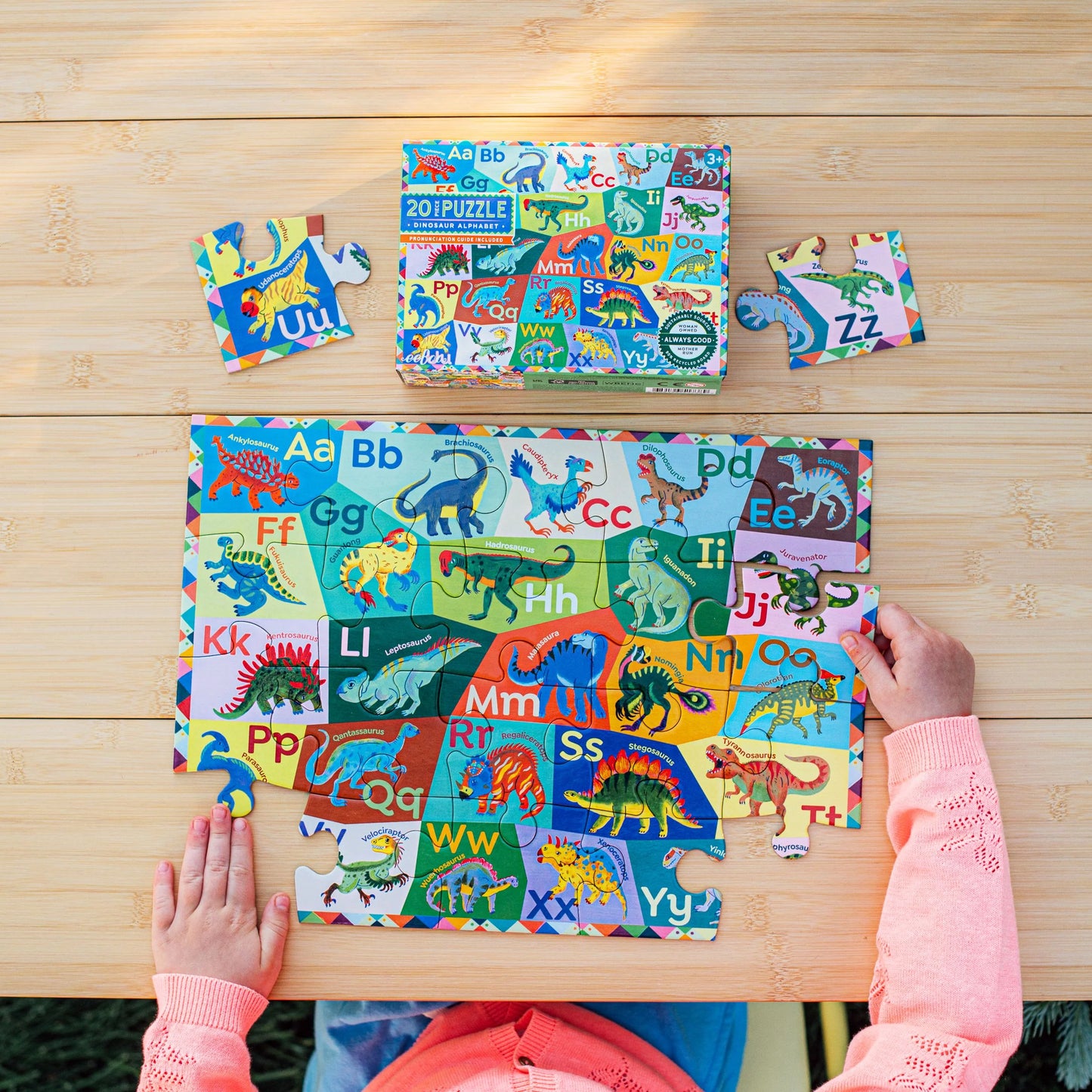 Dinosaur Alphabet Puzzle - 20 Piece | Eeboo