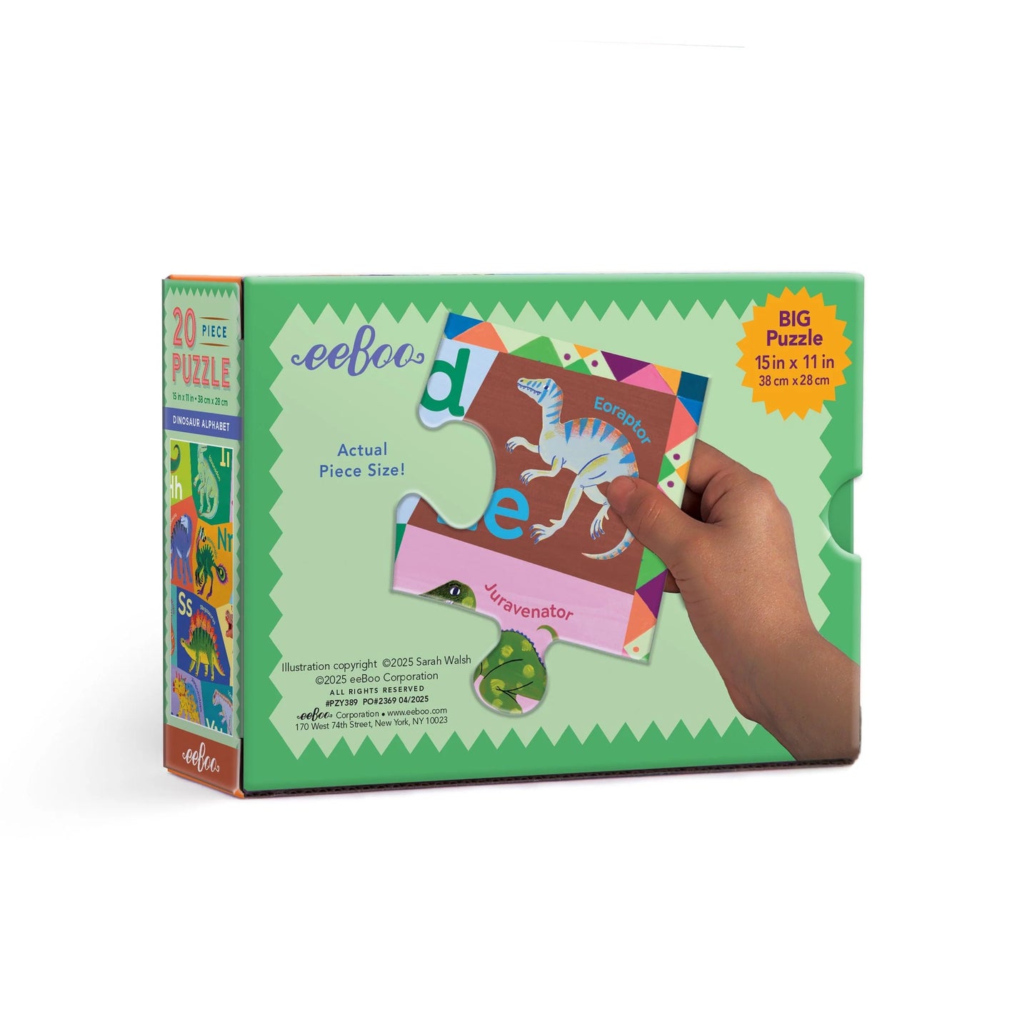 Dinosaur Alphabet Puzzle - 20 Piece | Eeboo