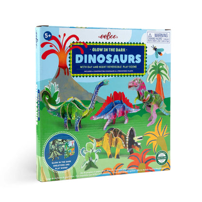 Dino 3D Glow in the Dark Building Set | Eeboo