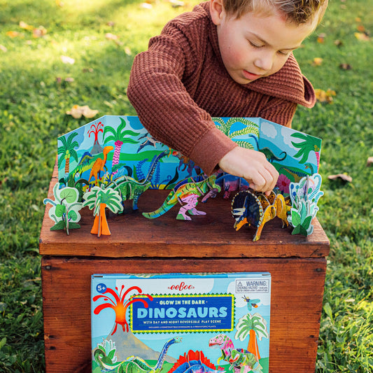 Dino 3D Glow in the Dark Building Set | Eeboo