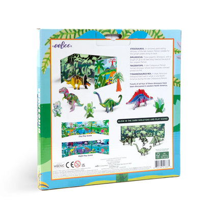 Dino 3D Glow in the Dark Building Set | Eeboo