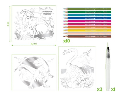 Creativ Aqua'Art Dinosaur Metallized Watercolor Kit | Janod