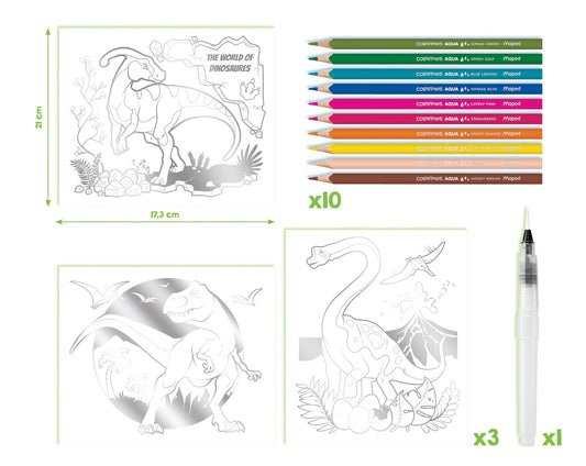 Creativ Aqua'Art Dinosaur Metallized Watercolor Kit | Janod