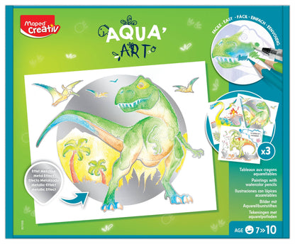 Creativ Aqua'Art Dinosaur Metallized Watercolor Kit | Janod