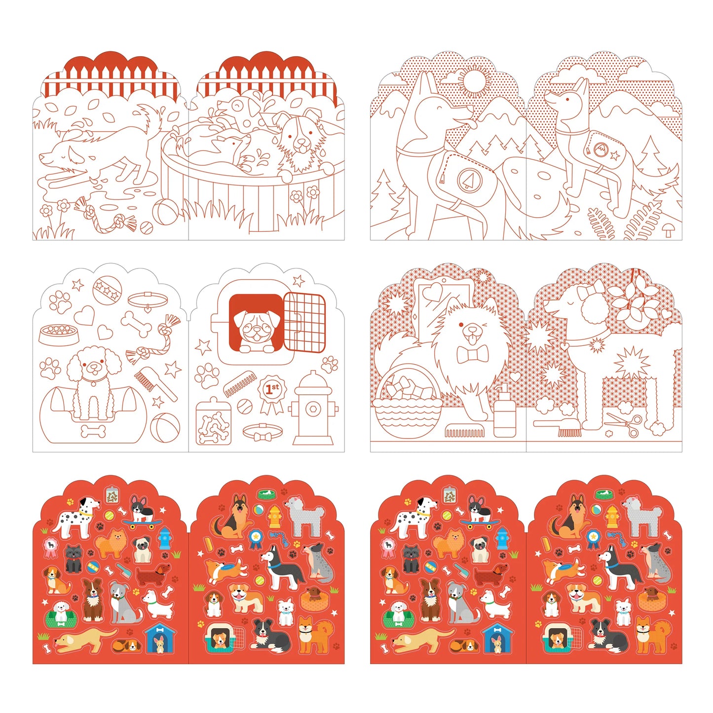 Dogs Coloring and Sticker Book | Petit Collage