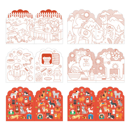 Dogs Coloring and Sticker Book | Petit Collage