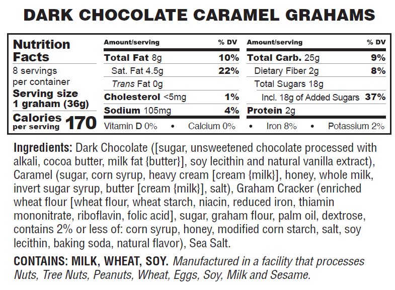Dark Chocolate Caramel Graham Tub | World Wide Gourmet Foods