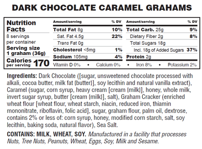 Dark Chocolate Caramel Graham Tub | World Wide Gourmet Foods