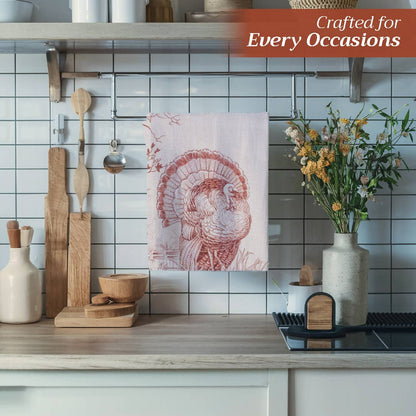 Brown Holy Jouy Towels (Set of 3) | Maison d'Hermine