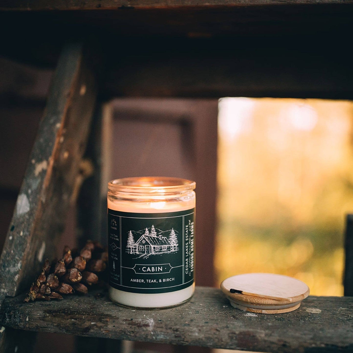 Soy Candle - Cabin Scent | Finding Home Farms