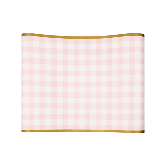 Pink Gingham Paper Table Runner | My Mind's Eye