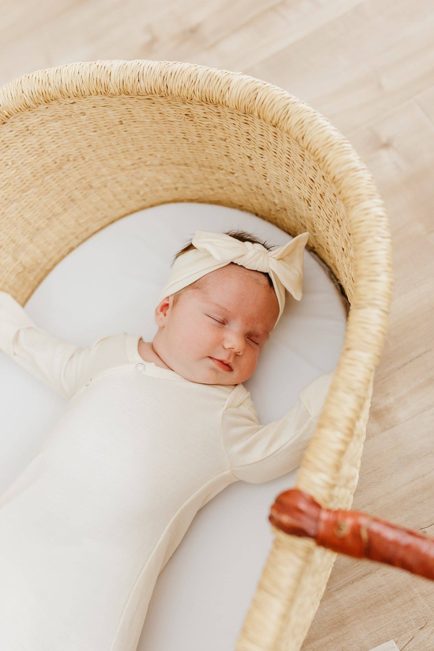 Yuma Newborn Knotted Gown | Copper Pearl