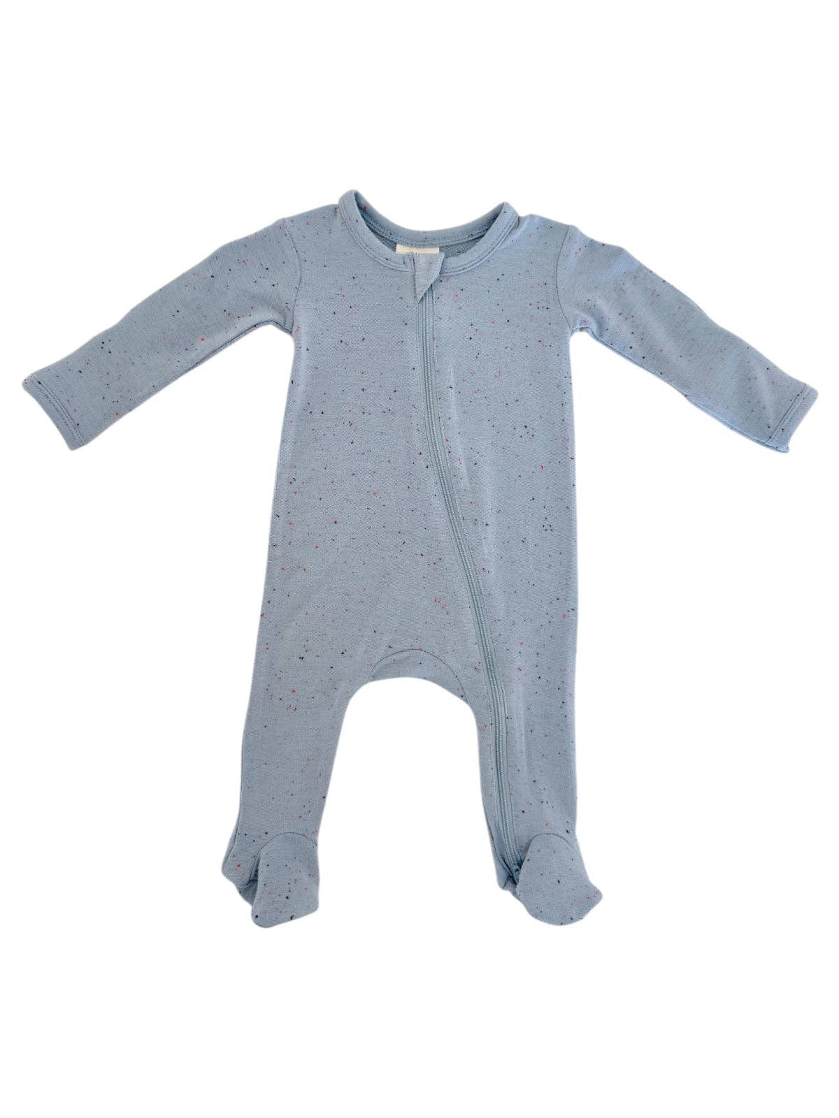 Glacier Speckle Zip Footie | Siix Collection