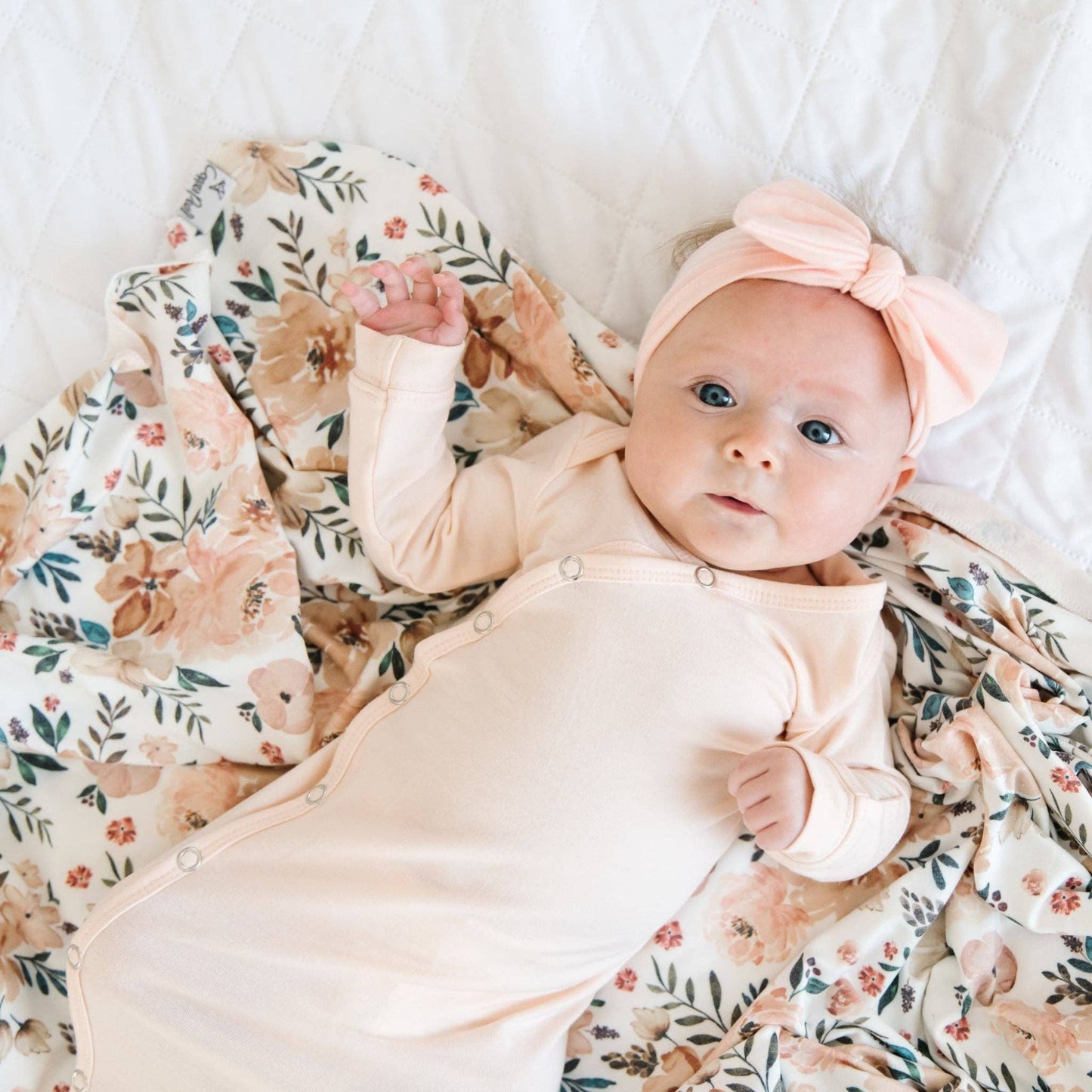 Blush Newborn Knotted Gown | Copper Pearl