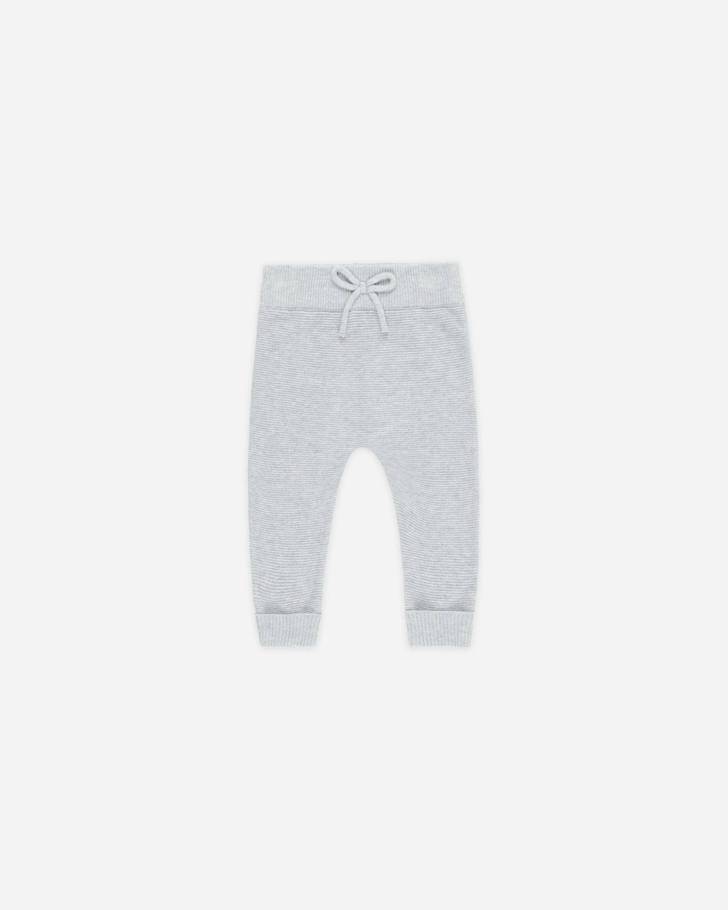 Knit Pant - Heathered Dusty Blue | Quincy Mae