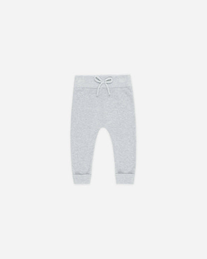 Knit Pant - Heathered Dusty Blue | Quincy Mae