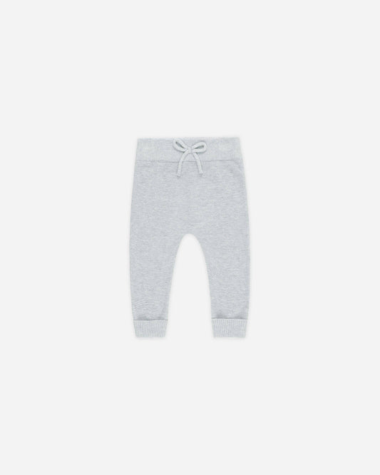 Knit Pant - Heathered Dusty Blue | Quincy Mae