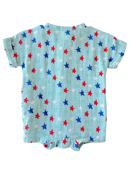 Blue Splendid Stars Muslin Shortall | Siix Collection