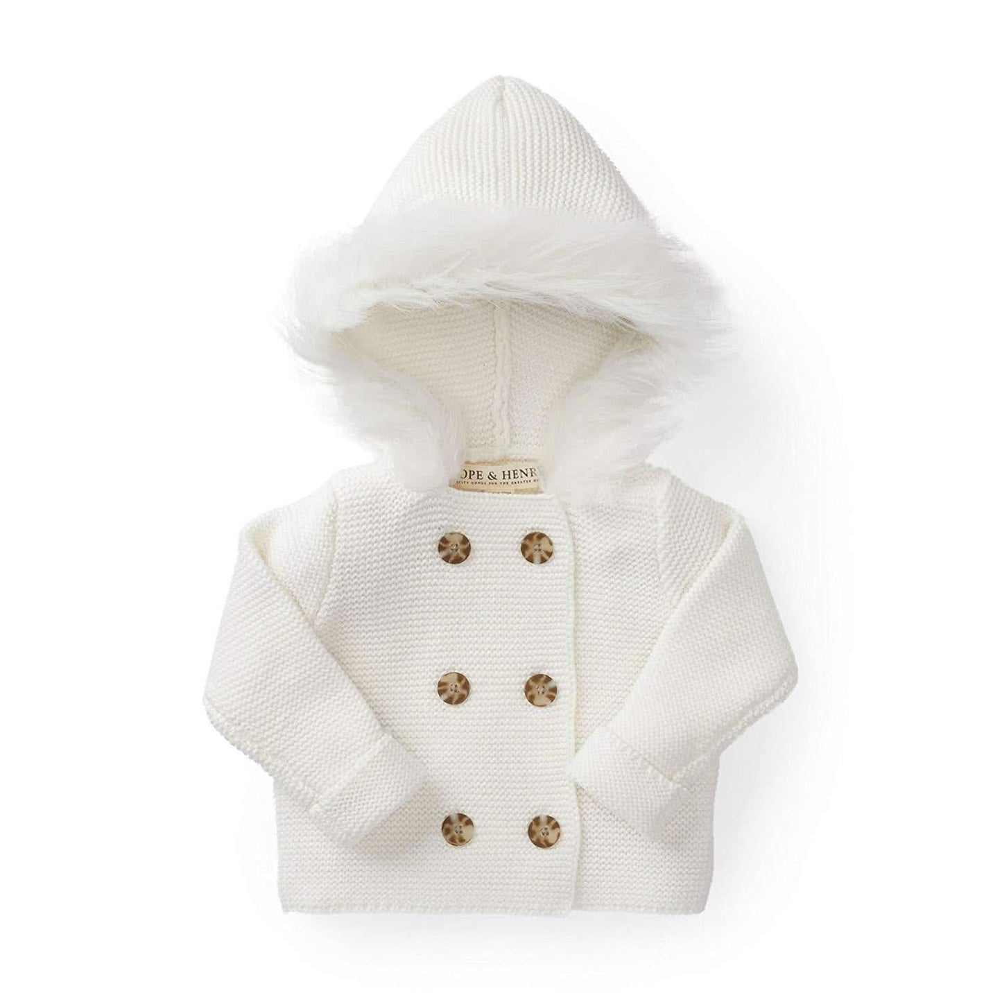 Soft White Faux Fur Hooded Sweater | Hope & Henry
