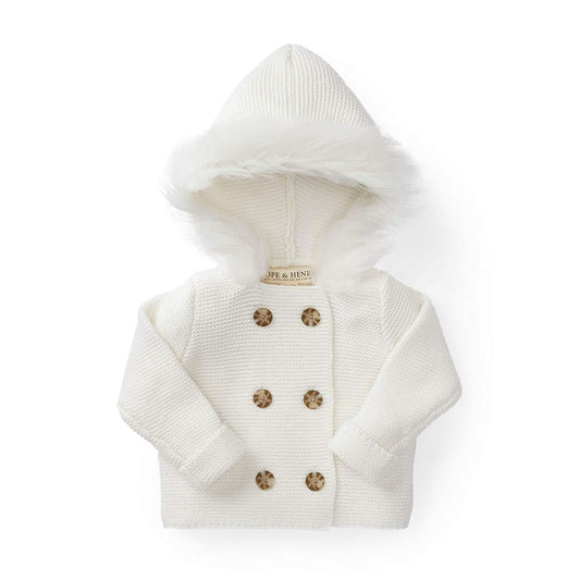 Soft White Faux Fur Hooded Sweater | Hope & Henry