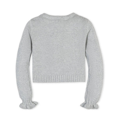 Organic Ruffle Cuff Cable Cardigan | Hope & Henry