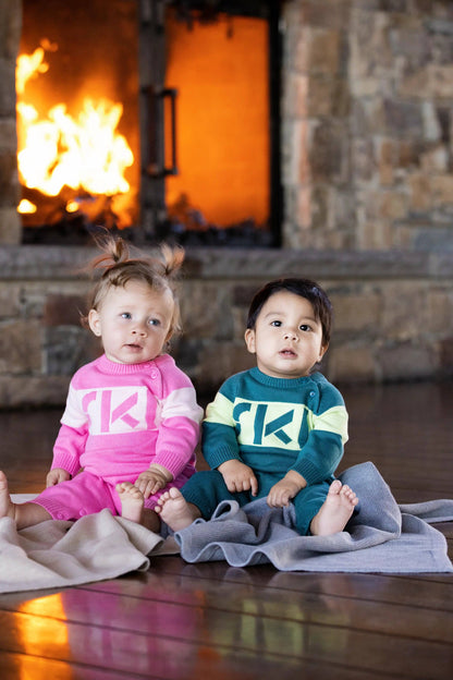 Pink Ski Sweater Romper | Monica + Andy