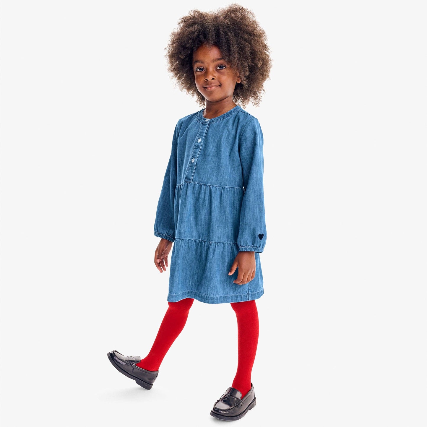 Chambray Tiered Dress | Primary