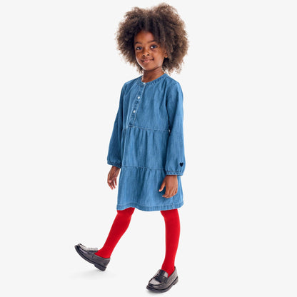 Chambray Tiered Dress | Primary