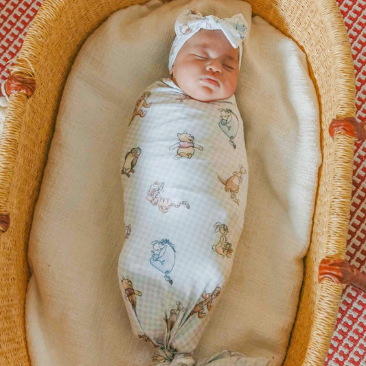 Winnie the Pooh and Friends Swaddle Blanket | Copper Pearl