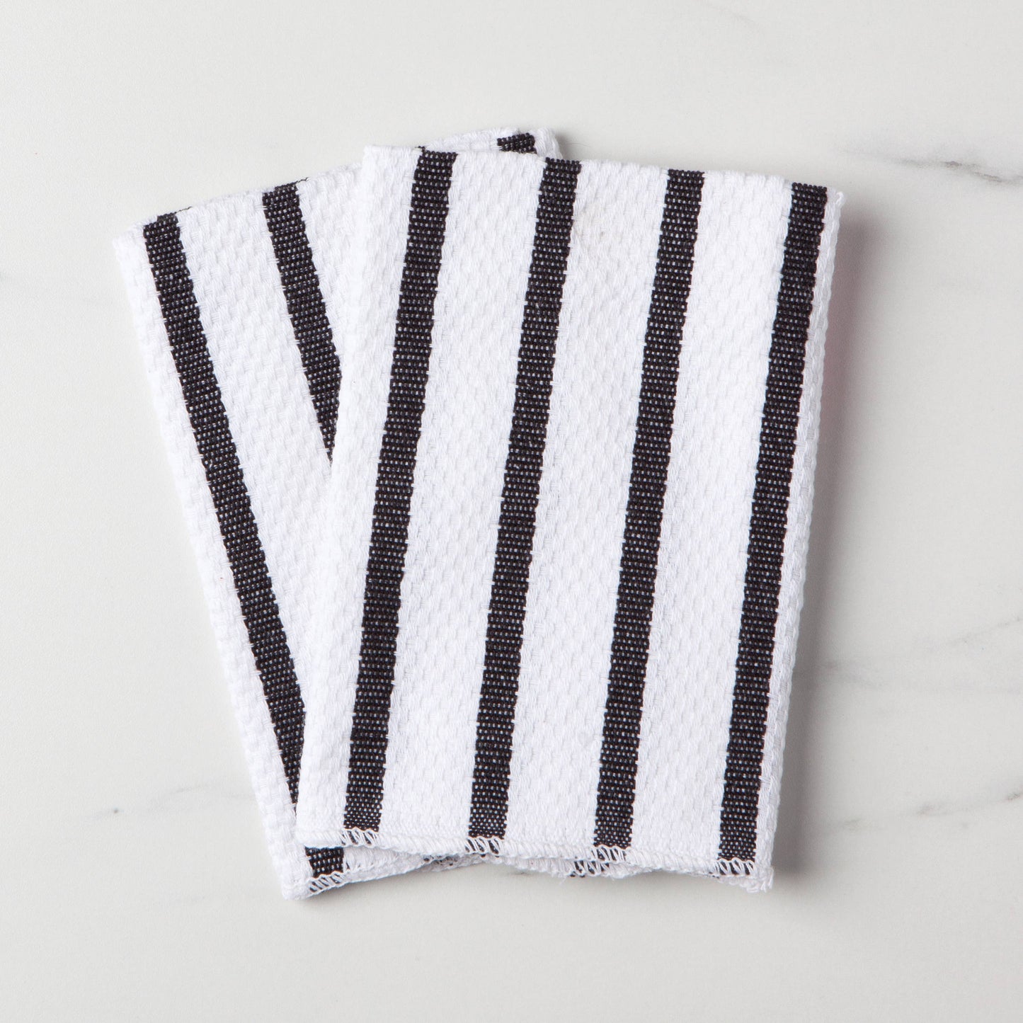 Basketweave Black Dishcloths (Set of 2) | Danica