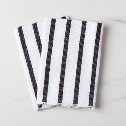 Basketweave Black Dishcloths (Set of 2) | Danica