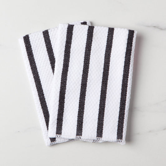 Basketweave Black Dishcloths (Set of 2) | Danica