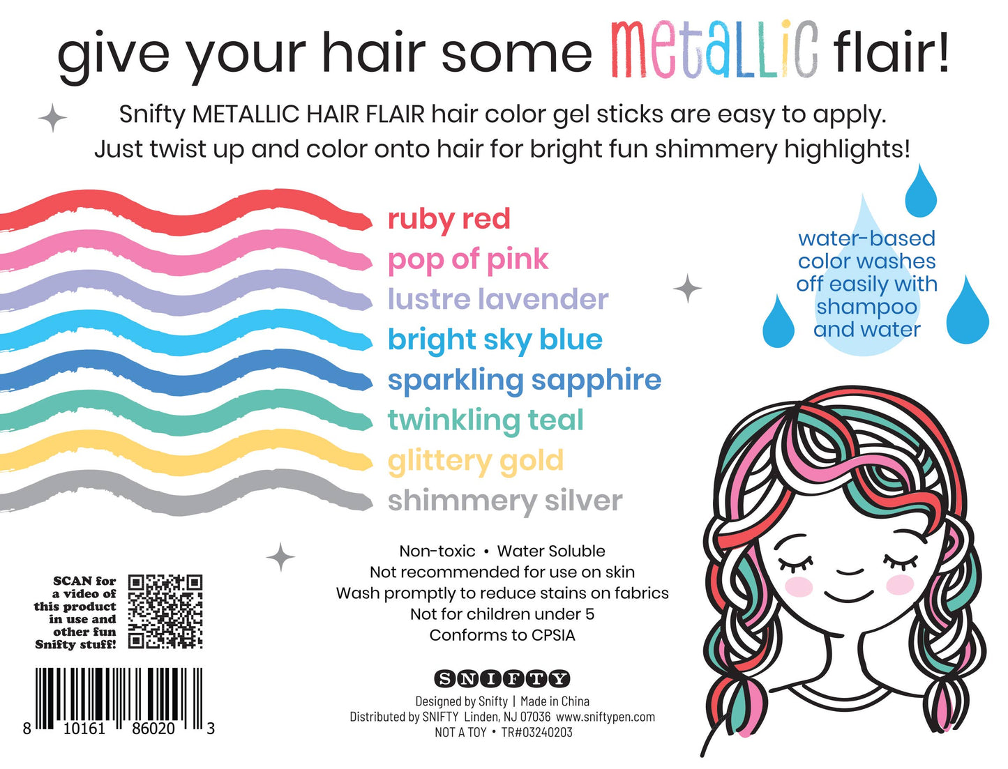Hair Flair Metallic Color Gel Stick Set | Snifty