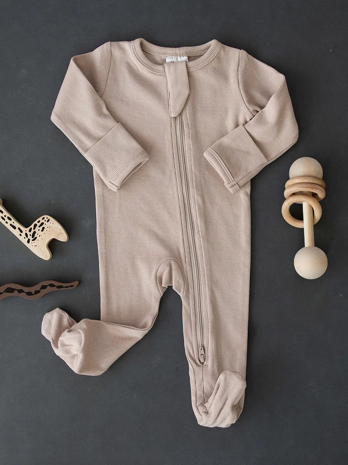 Mushroom Ribbed Footed Romper | Urban Baby
