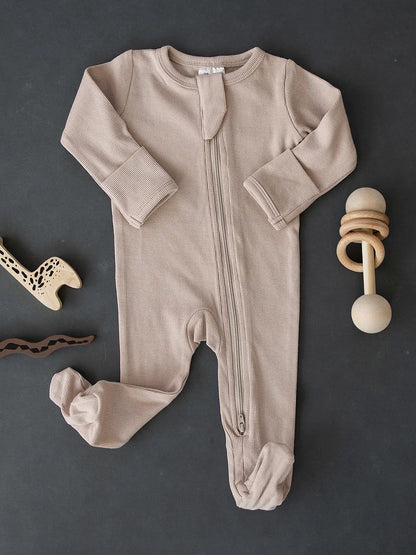 Mushroom Ribbed Footed Romper | Urban Baby
