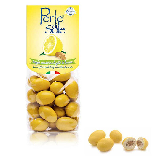 Lemon Flavored Dragee Almonds | Perle di Sole