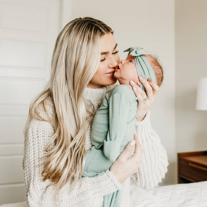 Briar Knit Headband Bow | Copper Pearl