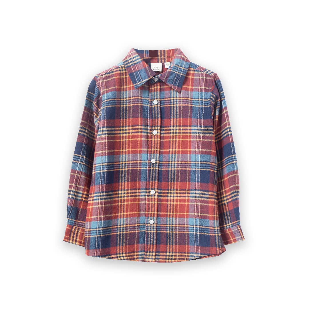 Collar Shirt - Rust Plaid | Beet World