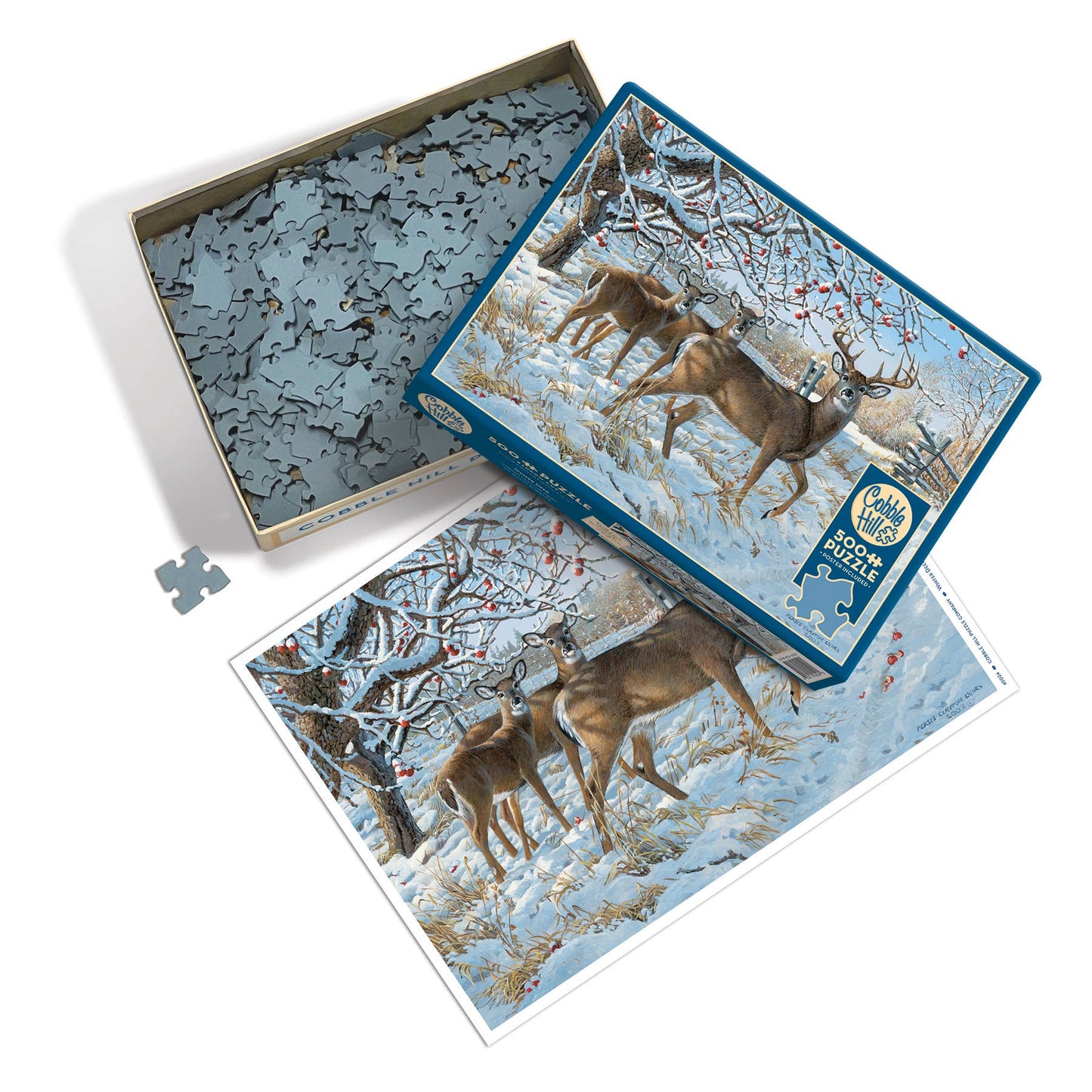 Winter Deer - 500pc Puzzle | Cobble Hill Puzzles