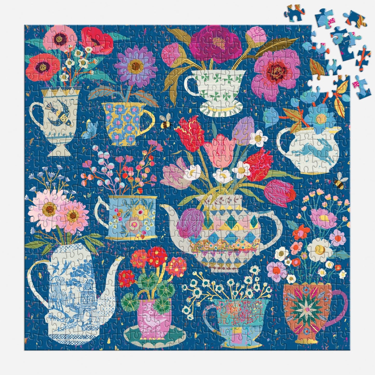 Victoria Ball Potted Teacups 500 pc Puzzle | Galison